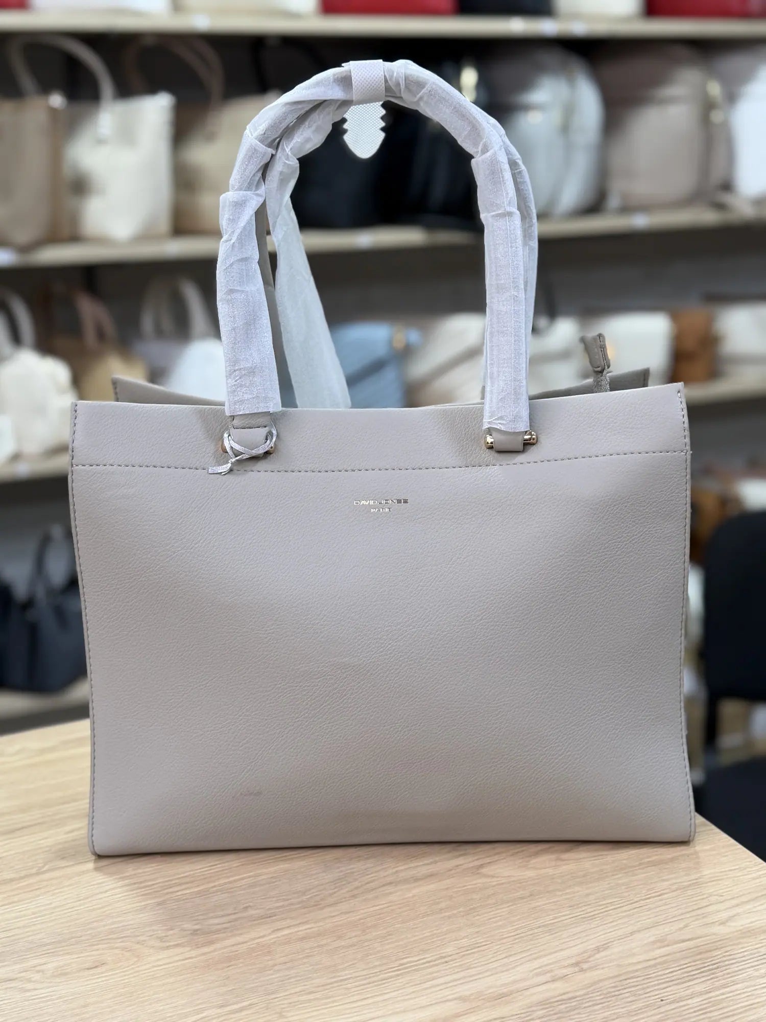 Cabas rectangulaire à anses - Taupe
