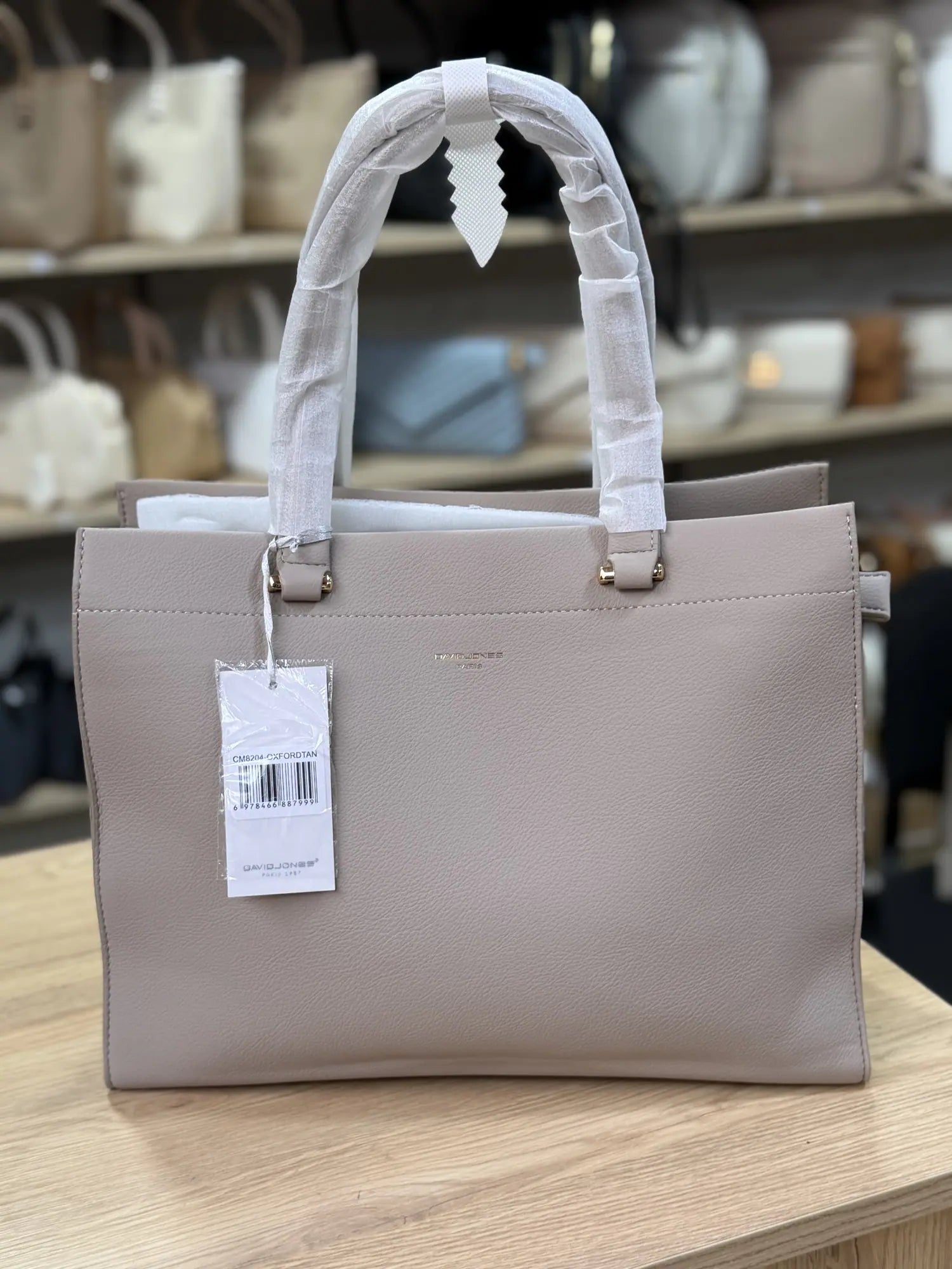 Cabas rectangulaire à anses - Taupe