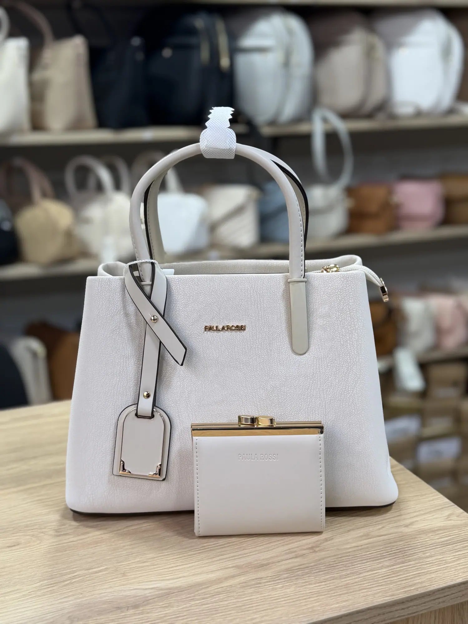 Sac à main avec porte-monnaie assorti - Ivoire