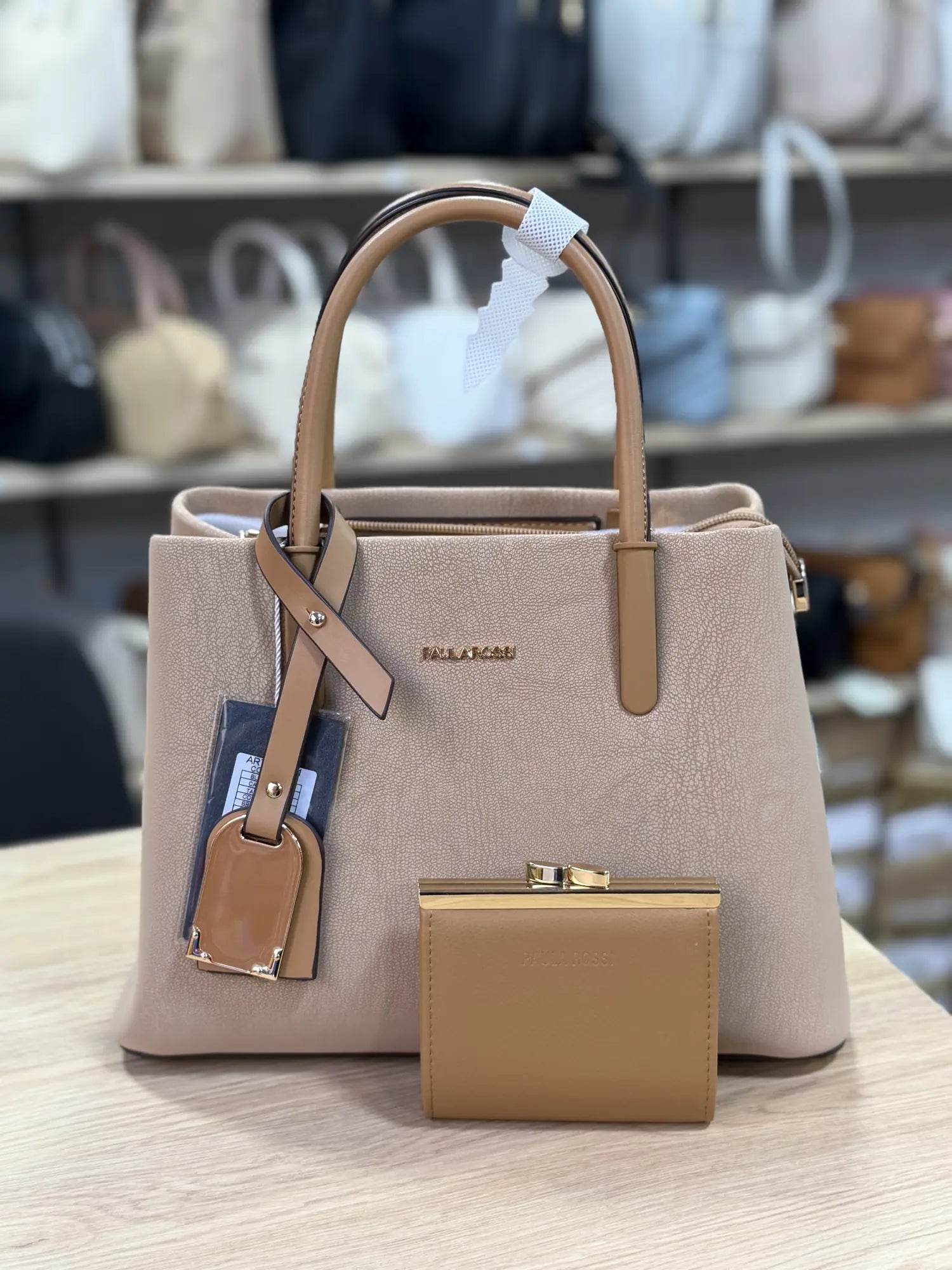 Sac à main avec porte-monnaie assorti - Rose nude