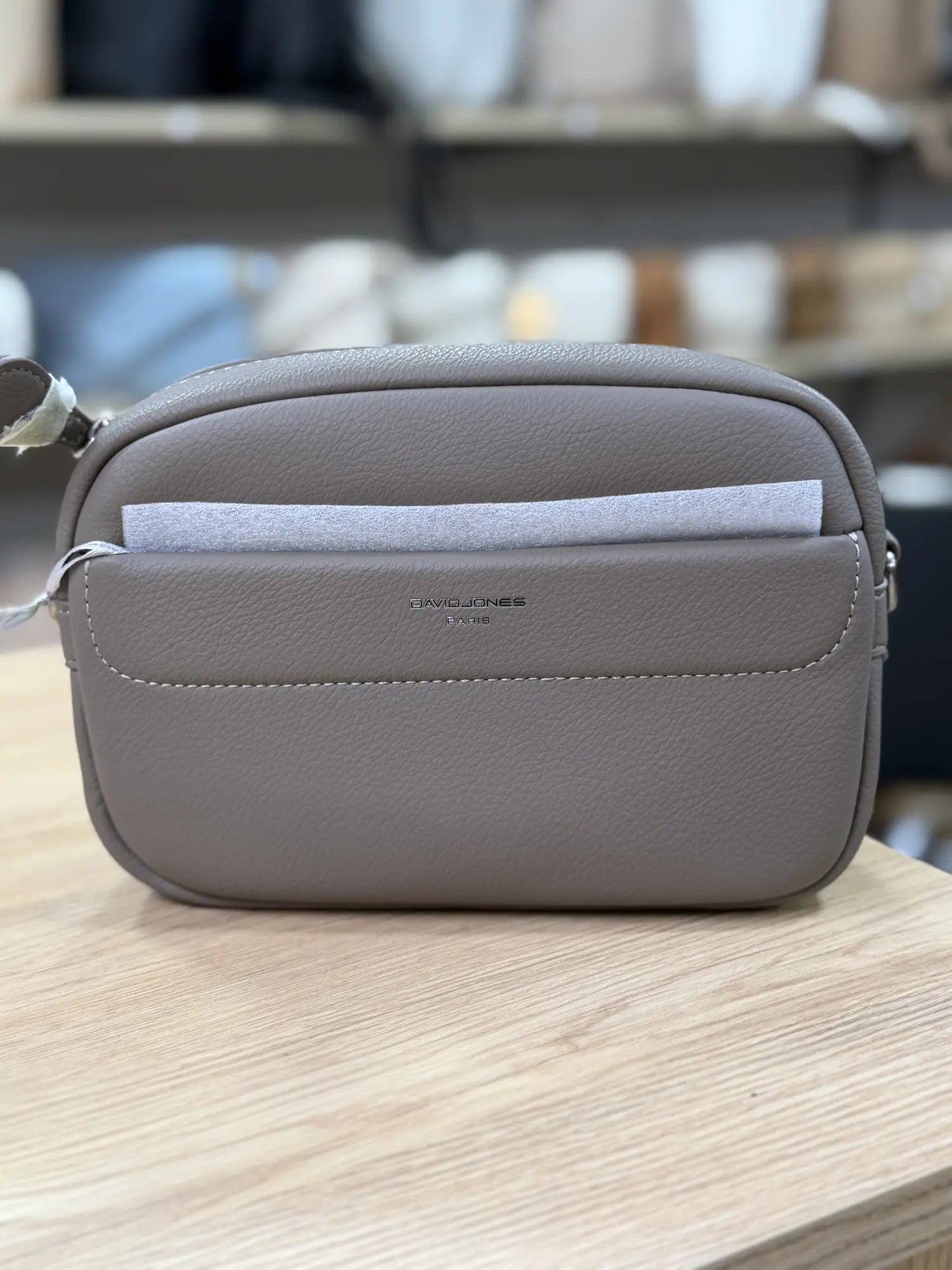 Sac bandoulière compact zippé - Taupe
