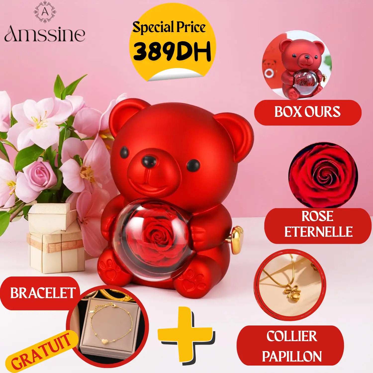 Ours Papillon + Bracelet Zola